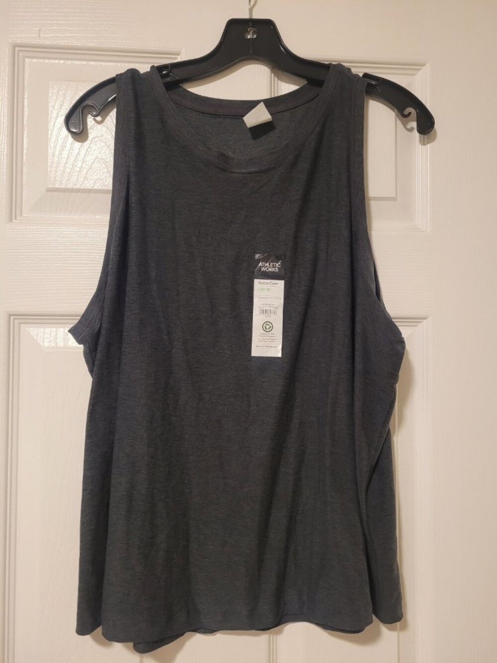 NWT Athletic Works ButterCore Moisture Wicking Women's Tank Top Dark Gray Large